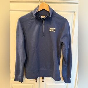 NWOT THE NORTH FACE HERITAGE PATCH 1/4 ZIP SWEATSHIRT NAVY